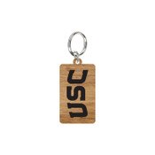 USC Trojans Arch Alder Wood Keychain